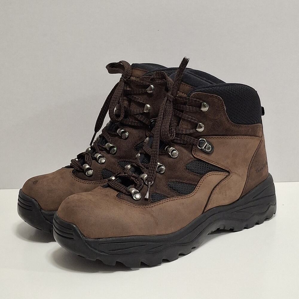 Thom McAn Boots Mens Size 12 Lace Up Hiking Ankle Boot 84660 Brown Suede Leather